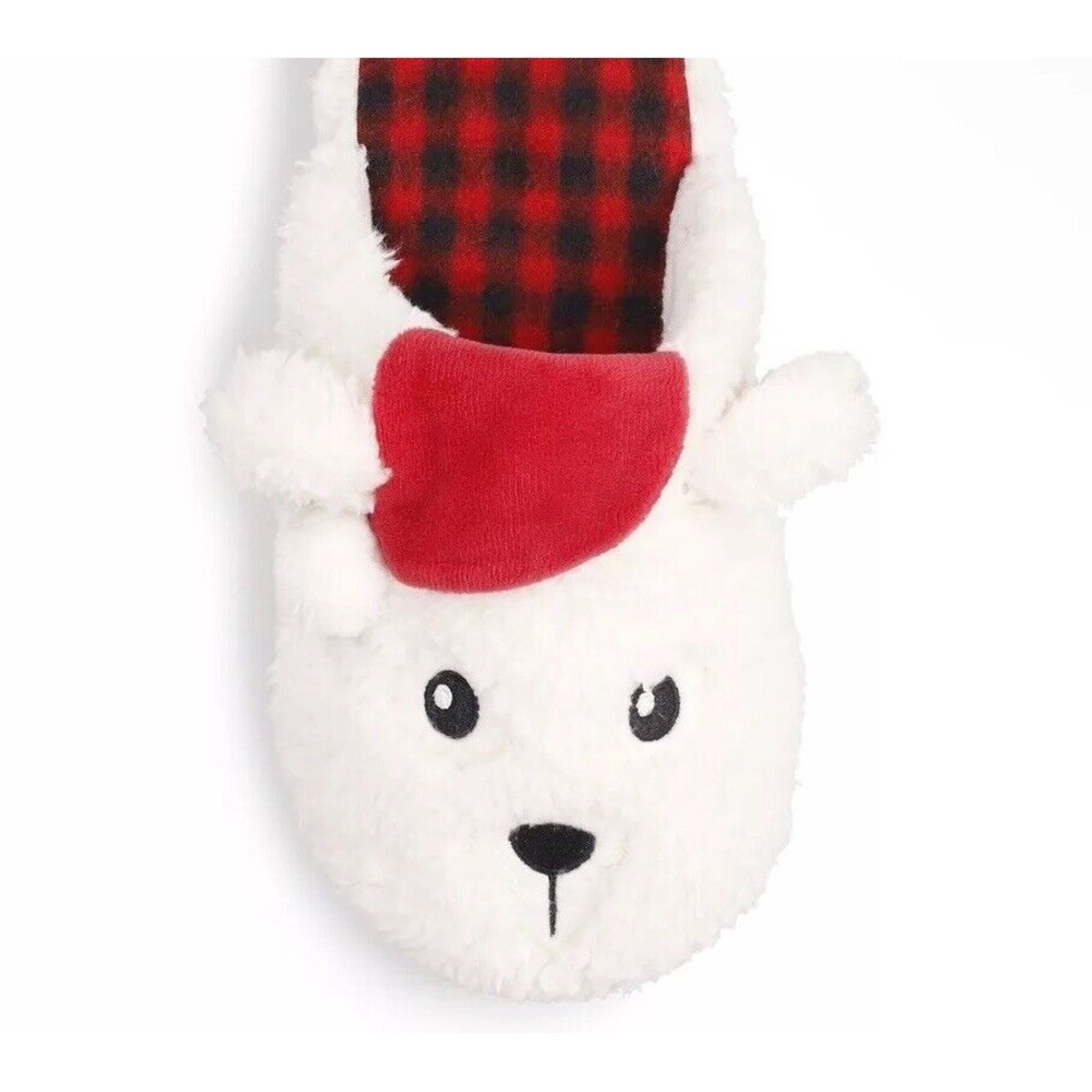 Christmas Slippers‎ Boys Girls 4 Kids Slip On Clogs Santa Hat Teddy Bear Youth